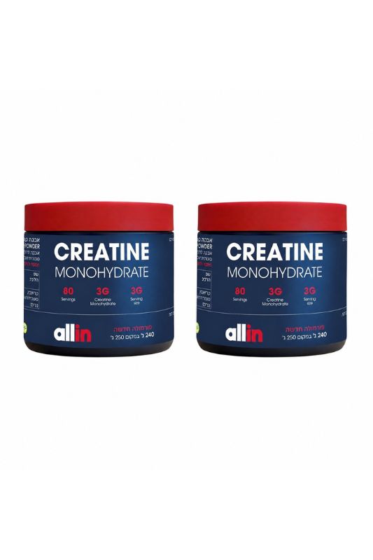 זוג קריאטין מבית אול אין 240 גרם / ALLIN Creatine 2 IN 1