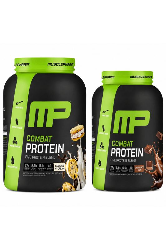 מבצע זוג אבקות חלבון מאסל פארם קומבט 1.84 ק"ג | Muscle Pharm Combat Protein
