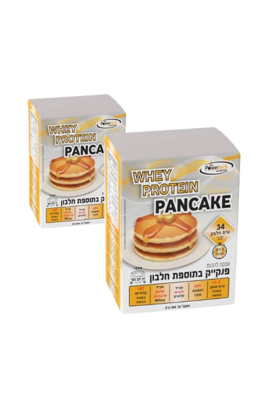 מבצע זוגי! פאוורטק פנקייק חלבון 34 גרם חלבון כשר בדץ | PowerTech Pancake