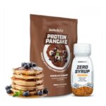 באנדל פנקייק מושלם : אבקת חלבון להכנת פנקייקים 25 מנות  + סירופ  זירו 320 מ"ל